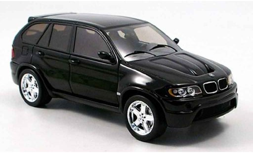 Bmw X5 E53 1/43 Spark zwart modelauto