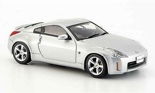 Nissan 350Z Coupe 1/43 Ebbro Fairlady grijs metallic Facelift 2005 modelauto