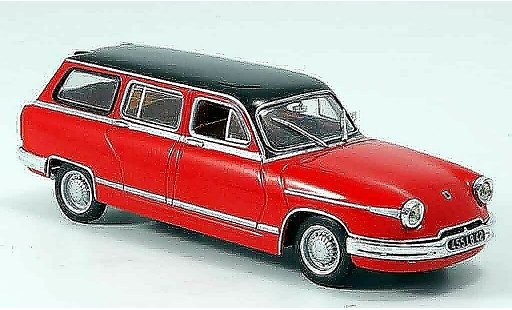 Panhard PL 17 1964 1/43 Norev stationwagen rood zwart modelauto
