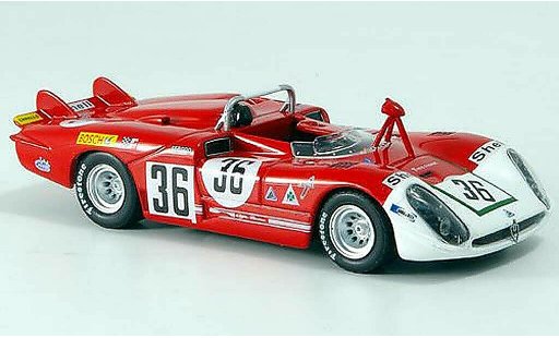 Alfa Romeo 33.3 prototipo 1/43 M4 1970 No.36 Courage/De Adamich 24h Le Mans modelauto