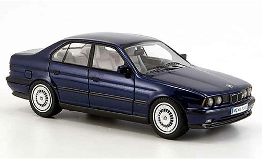 Bmw M5 berline 1/43 Neo E34 blauw 1994 modelauto