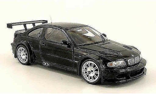 Bmw M3 coupe 1/18 Minichamps GTR E46 street zwart 2001 modelauto