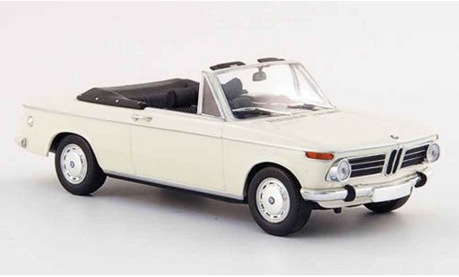 Bmw 2002 Cabriolet Baur 1/43 Minichamps Ti wit 1971 modelauto