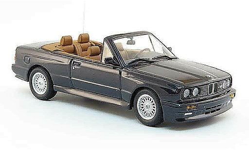 Bmw M3 Cabriolet 1/43 Minichamps E30 zwart 1988 modelauto