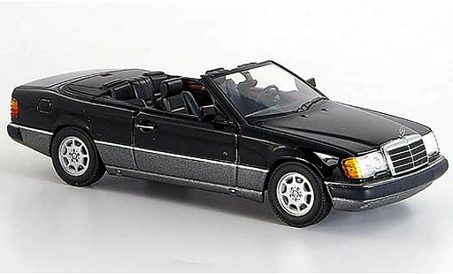 Mercedes 300 Coupe 1/43 Minichamps 24 Cabriolet zwart geoffnetes kap 1990 modelauto