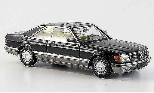 Mercedes 560 Coupe 1/43 Minichamps zwart 1986 modelauto