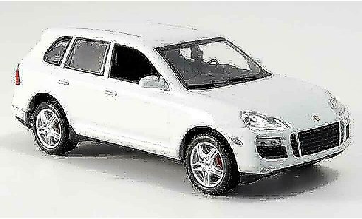 Porsche Cayenne Turbo 1/43 Minichamps wit Linea Bianco 2007 modelauto