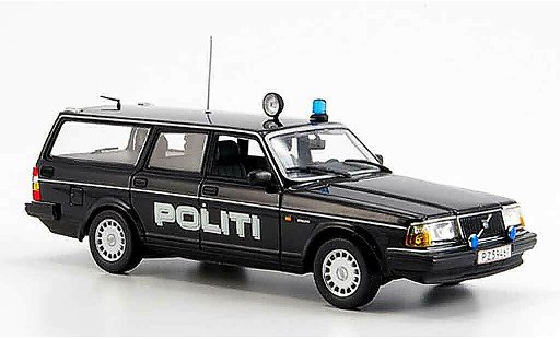 Volvo 240 Base 1/43 Minichamps Stationwagen politie Politi modelauto