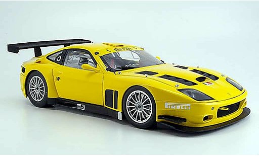 Ferrari 575 GTC 1/18 Kyosho geel 2005 modelauto