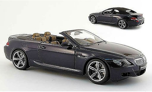 Bmw M6 Cabriolet 1/18 Kyosho E64 blauw 2005 modelauto