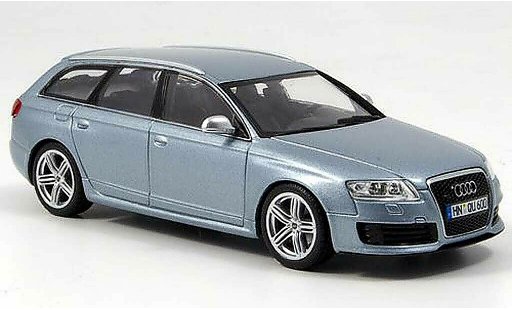Audi RS6 avant 1/43 Minichamps grijs blauw 2008 modelauto