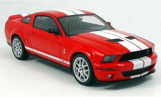 Shelby GT 500 Base 1/18 Autoart rood/wit modelauto