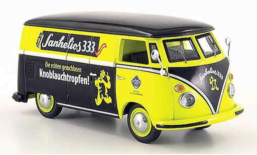 Volkswagen Combi Base 1/43 Schuco t 1 bestelwagen sanhelios 333 geel zwart modelauto