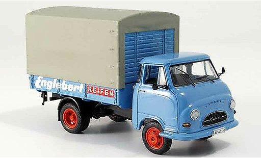 Hanomag Kurier Pritsche 1/43 Schuco Englebert Reifen laadbak Plane modelauto