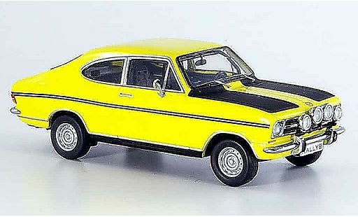 Opel Kadett B B 1/43 Schuco coupe geel zwart modelauto