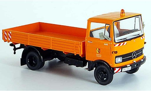 Mercedes LP 608 Base 1/43 Schuco Heilsbronn oranje modelauto