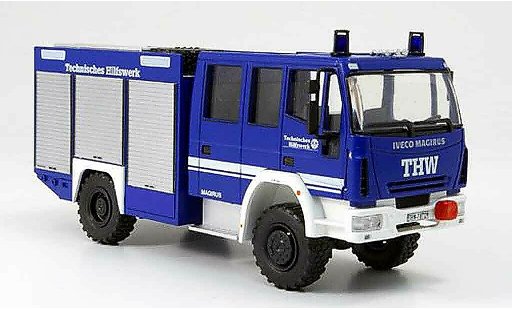 Magirus HLF 20 Base 1/43 Schuco Iveco 16 THW Rustwagen Facelift modelauto
