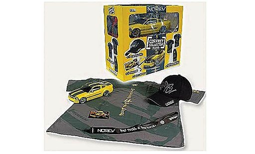 Ford Mustang Cesam 1/18 Norev by Parotech geel/grijs 2007 modelauto