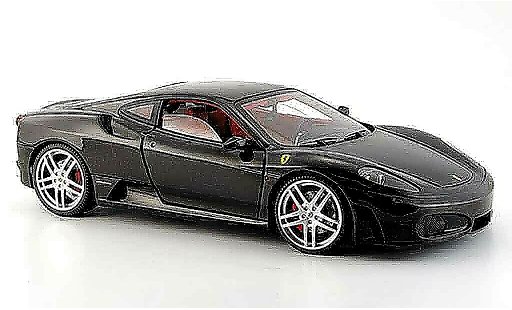 Ferrari F430 Coupe 1/18 Hot Wheels Elite zwart avec interieur rood modelauto
