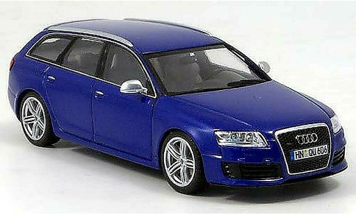Audi RS6 avant 1/43 Minichamps blauw 2008 modelauto
