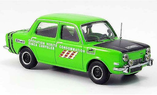Simca 1000 Rallye 2 1/43 IXO ii groen/zwart 1973 modelauto