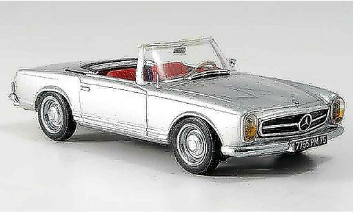 Mercedes 230 Base 1/43 IXO SL (W113) grijs metallic geoffnetes kap modelauto