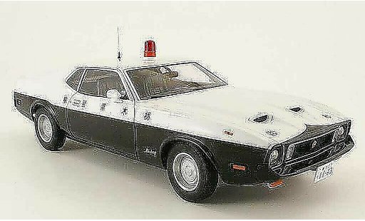Ford Mustang Mach 1 1/18 Autoart i politie japan modelauto