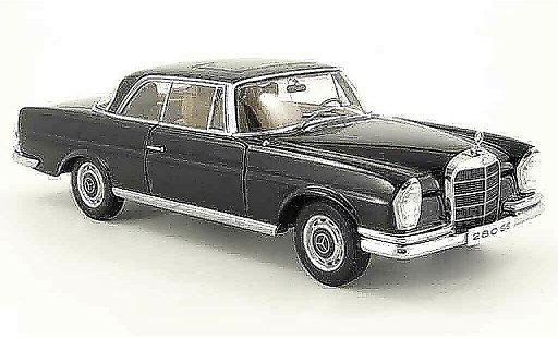 Mercedes 280 1968 1/18 Autoart se coupe zwart modelauto