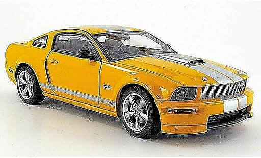 Shelby GT Base 1/18 Autoart oranje avec bandes grijss 2007 modelauto