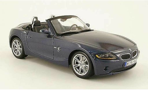 Bmw Z4 roadster 1/18 Maisto E85 grijs blauw 2003 modelauto