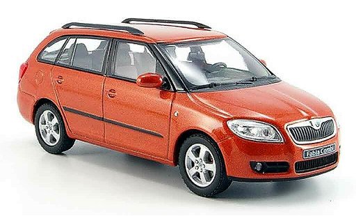 Skoda Fabia Combi 1/43 Abrex ii kombi oranje modelauto