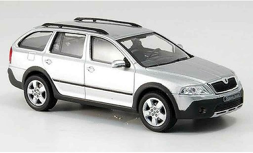Skoda Octavia Combi 1/43 Abrex scout grijs metallic modelauto
