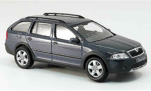 Skoda Octavia Combi 1/43 Abrex scout grijs modelauto