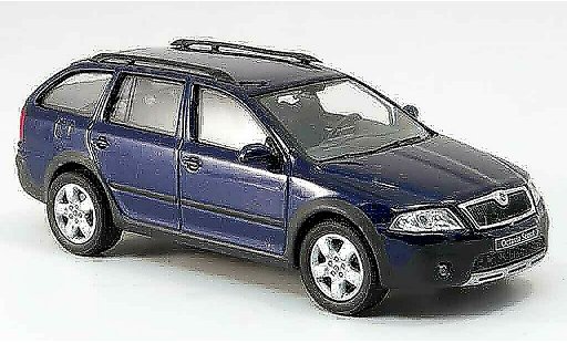 Skoda Octavia Combi 1/43 Abrex scout blauw modelauto