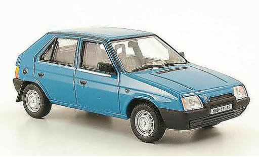Skoda Favorit 136L 1/43 Abrex blauwgroen 1987 modelauto