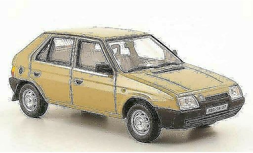 Skoda Favorit 136L 1/43 Abrex bruin 1987 modelauto