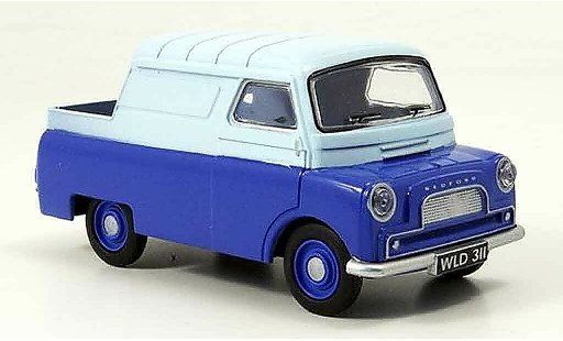 Bedford CA plateau 1/43 Oxford Half Cab blauw wit bestelwagen laadbak modelauto