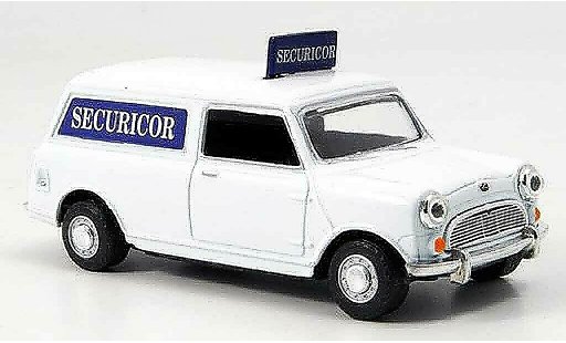 Austin Mini Van utilitaire 1/43 Oxford wit blauw Securicor modelauto