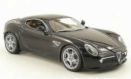 Alfa Romeo 8C competizione 1/18 Burago zwart 2003 modelauto