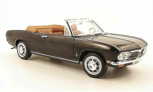 Chevrolet Corvair Convertible 1/18 Yat Ming monza cabriolet zwart 1969 modelauto