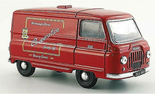 Morris J2 Van 1/43 Oxford rood Peterborough Co operative modelauto