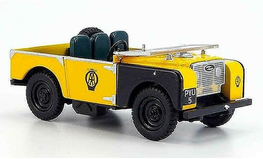 Land Rover 80 Base 1/43 Oxford geel zwart AA modelauto