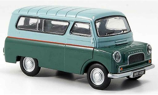 Bedford CA minibus 1/43 Oxford Camper Van grijs groen Fensterbus modelauto
