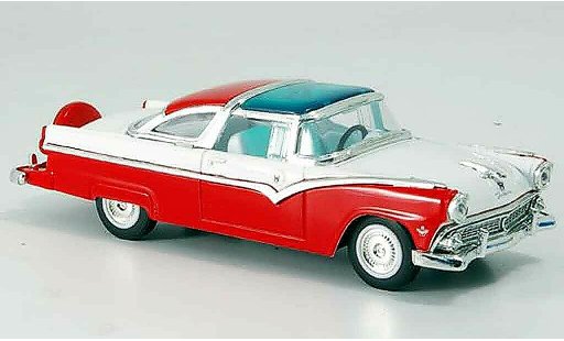 Ford Crown Victoria 1/43 Yat Ming rood wit 1955 modelauto