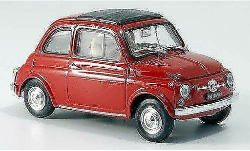 Fiat 500 F 1/43 Brumm rood geslotenes vouwdak 1965 modelauto