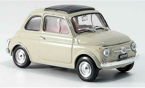 Fiat 500 F 1/43 Brumm sandbeige avec capote vouwdak 1965 modelauto
