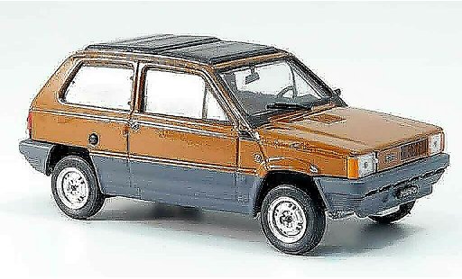 Fiat Panda 45 1/43 Brumm bruin avec capote Doppelvouwdak 1981 modelauto