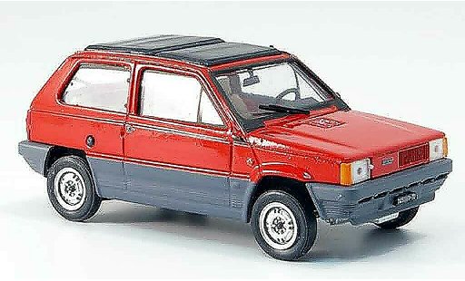 Fiat Panda 45 1/43 Brumm rood avec capote Doppelvouwdak 1981 modelauto