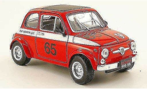 Fiat 500 Abarth 1/18 Mondo Motors 695ss rood no.65 modelauto