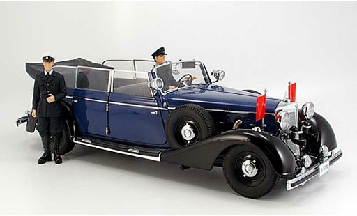 Mercedes 770 Cabriolet 1/18 Signature blauw (premium) 1938 modelauto